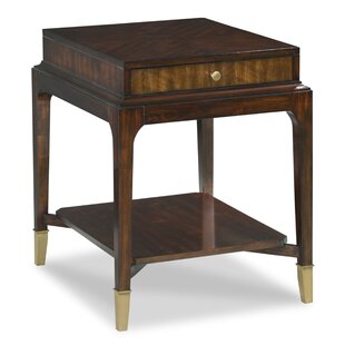 FAIRFIELD CHAIR Park West Solid Wood Top End Table with Storage