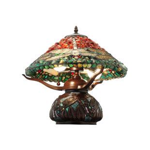 MEYDA LIGHTING Meyda Tiffany & Stained Glass Metal Table Lamp