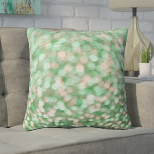 DENY DESIGNS Lisa Argyropoulos Holiday Cheer Mint Indoor/Outdoor Throw Pillow