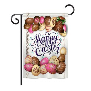 BREEZE DECOR Sweet Chocolate Easter 2-Sided Polyester Garden Flag