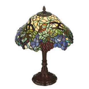 MEYDA LIGHTING Meyda Tiffany & Stained Glass Metal Table Lamp