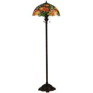 MEYDA LIGHTING Lamella 66'' Mahogany Bronze Novelty Floor Lamp