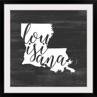 GREAT BIG CANVAS " Home State Typography Louisiana "