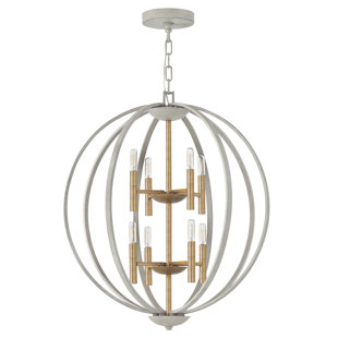HINKLEY Euclid 8 - Light Candle Style Globe Chandelier