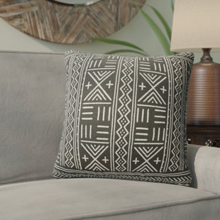 BLOOMSBURY MARKET Bemelle Mud Cloth Geometric Throw Pillow