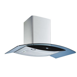 WINFLO W102B Series 36" 500 CFM Convertible Wall Mount Range Hood in Stainless Steel With Filter Included