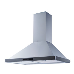 WINFLO W103B Series 30" 500 CFM Convertible Wall Mount Range Hood in Stainless Steel With Filter Included