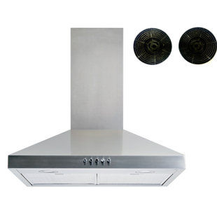 WINFLO 36" 300 CFM Convertible Wall Mount Range Hood in Stainless Steel With Filter Included