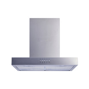 WINFLO 30" 300 CFM Convertible Wall Mount Range Hood in Stainless Steel With Filter Included