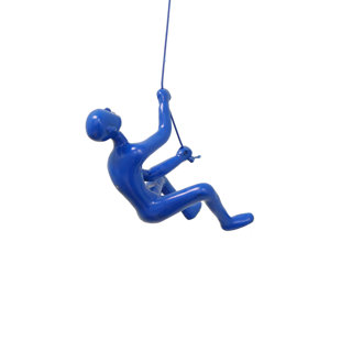 TRINX 6" Unique Climbing Man With Rope Wall Art