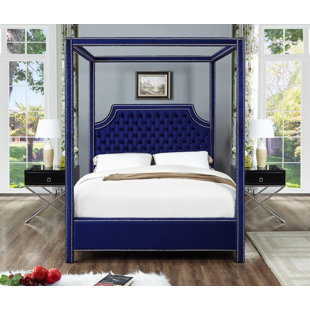 ROSDORF PARK Emet Upholstered Canopy Bed