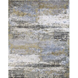 BASHIAN RUGS Cascade Hand Knotted Viscose Abstract Rug