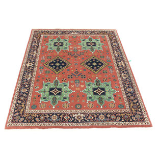 CANORA GREY Schiff One-of-a-Kind 5' X 6'11" 2000s Wool Area Rug in Rust/Navy