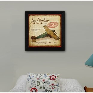 TRENDY DECOR 4U 'Toy Airplane' Framed Vintage Advertisement on Paper