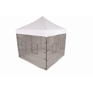 IMPACT INSTANT CANOPY Food Service Mesh Sidewall Kit with Service Windows, 4 Walls Only, Mesh/Black