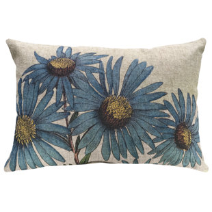THEWATSONSHOP Flowers Floral Linen Reversible Throw Pillow
