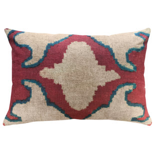 THEWATSONSHOP Ikat Linen Reversible Throw Pillow