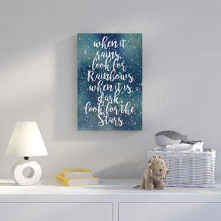 HONEYBEE NURSERY Galaxy Quote I - Wrapped Canvas Typography
