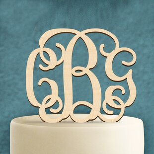 AMONOGRAM ART UNLIMITED 3 Letter Cake Topper