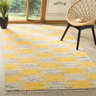 AUGUST GROVE® Opie Handmade Flatweave Cotton Yellow/Multi Rug