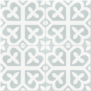 VILLA LAGOON TILE Lucky Primero 8" x 8" Cement Patterned Wall & Floor Tile