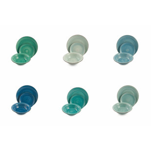 VILLA D'ESTE HOME 18-tlg. Tafelservice Baita aus Steingut für 6 Personen