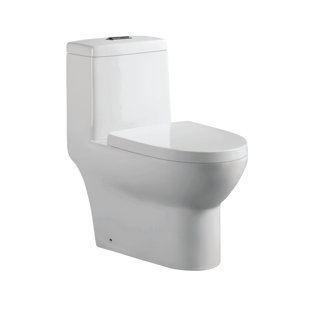JADE BATH Dual Flush Elongated One-Piece Toilet (Seat Included)