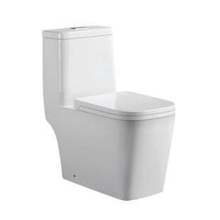 JADE BATH Annabelle Dual Top-Mount Flush 1.28 GPF Elongated One-Piece Toilet (Seat Included)