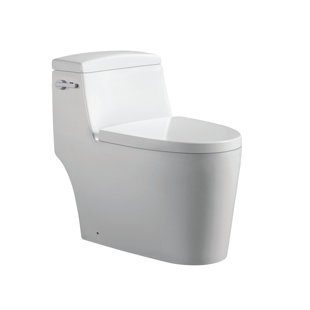 Jade Bath Joelle 1.2 GPF Elongated Comfort Height Floor Mounted One-Piece Toilet (Seat Included)