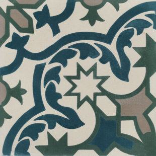 VILLA LAGOON TILE Havana Cantina Laguna 8" x 8" Cement Patterned Wall & Floor Tile