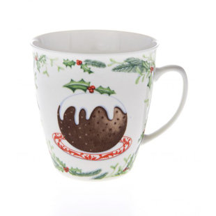 THE SEASONAL AISLE Figgy Pudding Bone China Mug (Set of 6)