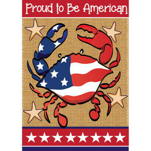 DICKSONS INC Double Sided Nylon Independence Day Garden Flag