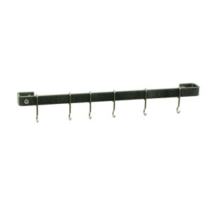 ENCLUME Handcrafted Wall Rack Utensil Bar with 6 Hooks