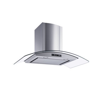 WINFLO 36" 300 CFM Convertible Wall Mount Range Hood in Stainless Steel With Filter Included