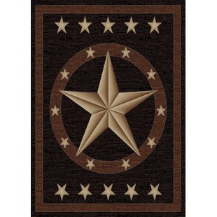LOON PEAK® Durango Western Star Brown Area Rug