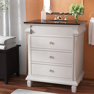 ALCOTT HILL® Steptoe 30'' Single Bathroom Vanity with Marble Vanity Top