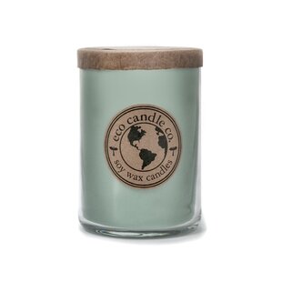 ECO CANDLE CO Eucalyptus Sage Scented Jar Candle with Glass Holder