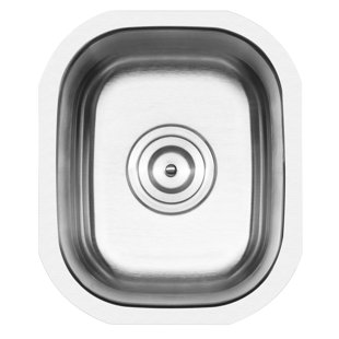 TICOR SINKS Haven Series 15'' L Single Bowl Stainless Steel Kitchen Sink