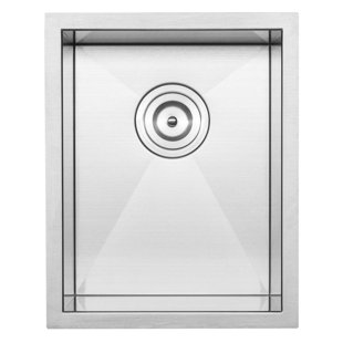 TICOR SINKS Pacific Series 17.5'' L Single Bowl Stainless Steel Kitchen Sink