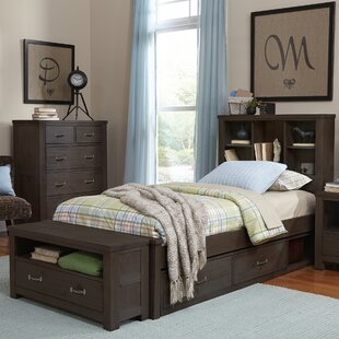 GREYLEIGH™ BABY & KIDS Mateo Solid Wood Standard Bed with Bookcase