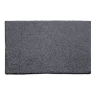 HUG RUG Rayon From Bamboo Bath Plain Graphite Shag Bathroom Mat