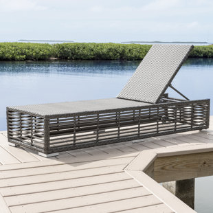 PANAMA JACK OUTDOOR Graphite Outdoor Wicker Chaise Lounge