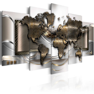 MERCER41 5-tlg. Leinwandbild-Set Brise der Welt