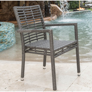 PANAMA JACK OUTDOOR Graphite Outdoor Stacking Dining Armchair