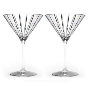 ROGASKA Avenue 11 oz. Crystal Martini Glass (Set of 2)