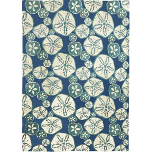HIGHLAND DUNES Nhung Performance Blue Rug