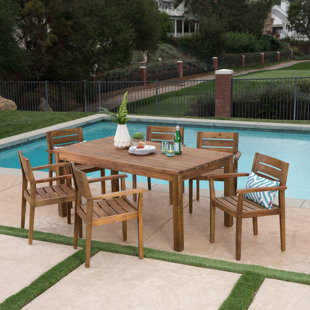 WADE LOGAN Firger 7 Piece Extendable Dining Set