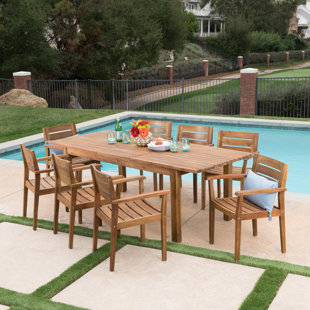 WADE LOGAN Firger 9 Piece Extendable Dining Set