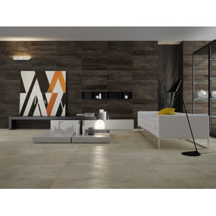 INTERCERAMIC Norway 7" x 36" Ceramic Wood Look Tile in Finnmark Brown