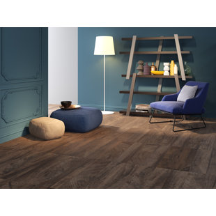 INTERCERAMIC Norway 7" x 36" Ceramic Wood Look Tile in Narvik Bronze